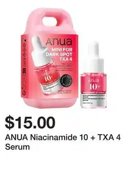 Sephora ANUA Niacinamide 10 + TXA 4 Serum offer