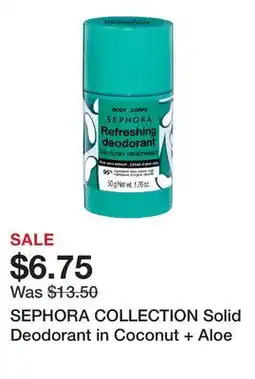 Sephora SEPHORA COLLECTION Solid Deodorant in Coconut + Aloe offer