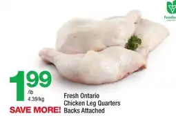 Highland Farms Fresh Ontario Chicken Leg Quarters Backs Attached offer