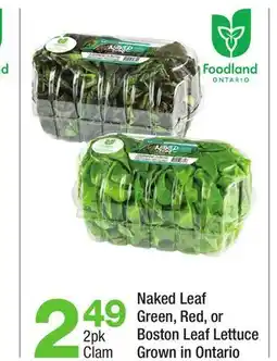 Highland Farms Naked Leaf Green, Red, or Boston Leaf Lettuce offer