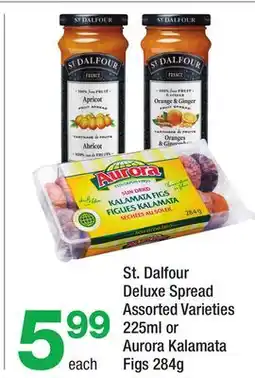 Highland Farms St. Dalfour Deluxe Spread Assorted Varieties 225ml or Aurora Kalamata Figs 284g offer