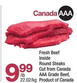 Highland Farms Fresh Beef Inside Round Steaks offer