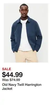 Old Navy Old Navy Twill Harrington Jacket offer