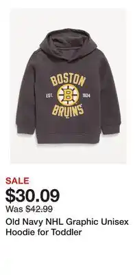 Old Navy Old Navy NHL Graphic Unisex Hoodie for Toddler offer