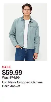 Old Navy Old Navy Cropped Canvas Barn Jacket offer