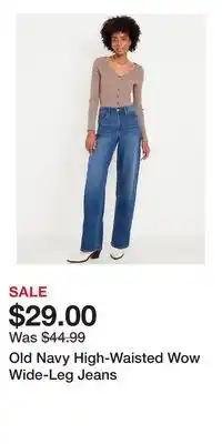 Old Navy Old Navy High-Waisted Wow Wide-Leg Jeans offer