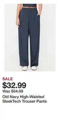 Old Navy Old Navy High-Waisted SleekTech Trouser Pants offer
