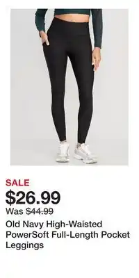 Old Navy Old Navy High-Waisted PowerSoft Full-Length Pocket Leggings offer