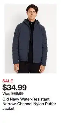 Old Navy Old Navy Water-Resistant Narrow-Channel Nylon Puffer Jacket offer