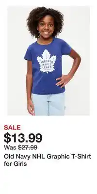 Old Navy Old Navy NHL Graphic T-Shirt for Girls offer