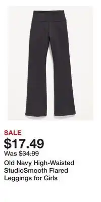 Old Navy Old Navy High-Waisted StudioSmooth Flared Leggings for Girls offer