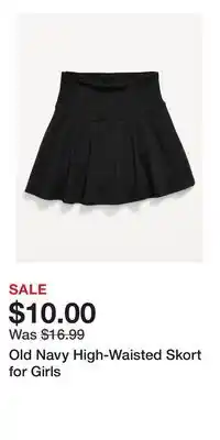 Old Navy Old Navy High-Waisted Skort for Girls offer