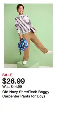 Old Navy Old Navy ShredTech Baggy Carpenter Pants for Boys offer