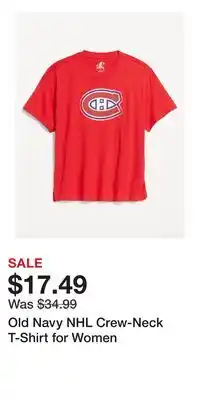 Old Navy Old Navy NHL Crew-Neck T-Shirt for Women offer