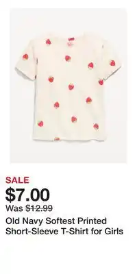 Old Navy Old Navy Softest Printed Short-Sleeve T-Shirt for Girls offer