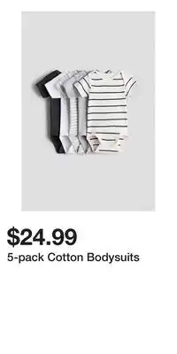 H&M 5-pack Cotton Bodysuits offer