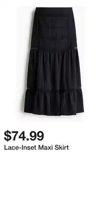 H&M Lace-Inset Maxi Skirt offer