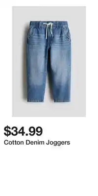 H&M Cotton Denim Joggers offer
