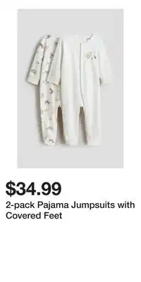 H&M 2-pack Pajama Jumpsuits with Covered Feet offer