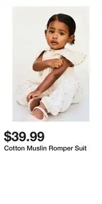 H&M Cotton Muslin Romper Suit offer