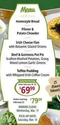 Farm Boy Evening in Dublin offer