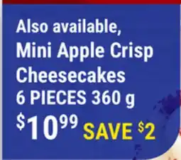 M & M Food Market Mini Apple Crisp Cheesecakes offer