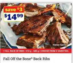 M & M Food Market Fall Off the Bone Honey Garlic Back Ribs offer