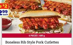 M & M Food Market Boneless Rib Style Pork Cutlettes offer