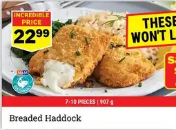 M & M Food Market Breaded Haddock offer