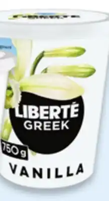 Walmart Liberté Greek 650 g – 750 g yogurt tubs offer
