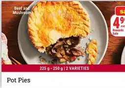 M & M Food Market Pot Pies, Beef and Mushroom offer