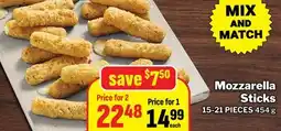 M & M Food Market Mozzarella Sticks offer