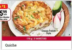 M & M Food Market Classic French Style Quiche offer