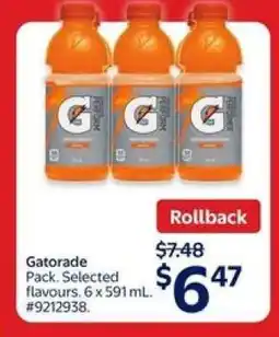 Walmart Gatorade Pack offer