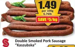 Starsky Double Smoked Pork Sausage Kaszubska offer
