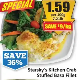 Starsky Starsky's Kitchen Crab Stuffed Basa Fillet offer