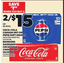 Independent City Market COCA-COLA, CANADA DRY OR PEPSI SOFT DRINKS offer
