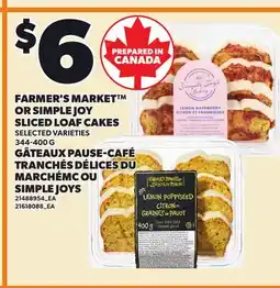 Independent City Market FARMER'S MARKET OR SIMPLE JOY OR SLICED LOAF CAKES offer