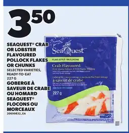 Independent City Market SEAQUEST CRAB OR LOBSTER FLAVOURED POLLOCK FLAKES OR CHUNKS offer