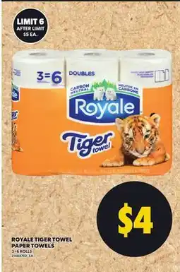 Independent City Market ROYALE TIGER TOWEL PAPER TOWELS, 3=6 ROLLS offer