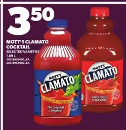 Independent City Market MOTT'S CLAMATO COCKTAIL offer