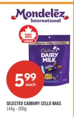 Shoppers Drug Mart SELECTED CADBURY CELLO BAGS 144g - 200g offer