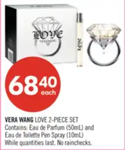 Shoppers Drug Mart VERA WANG LOVE 2-PIECE SET Eau de Toilette Pen Spray (10mL) offer