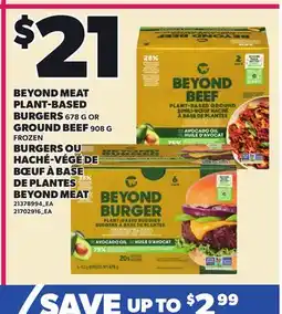 Independent City Market BEYOND MEAT PLANT-BASED BURGERS 678 G OR GROUND BEEF, 908 G offer