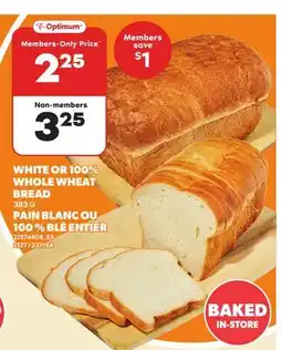 Independent City Market WHITE OR 100% WHOLE WHEAT BREAD offer