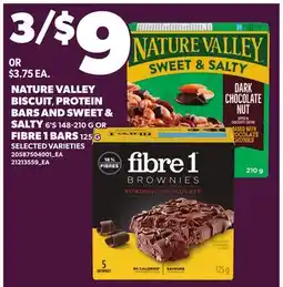 Independent City Market NATURE VALLEY BISCUIT, PROTEIN BARS AND SWEET & SALTY, 6'S 148-210 G OR FIBRE 1 BARS, 125 G offer
