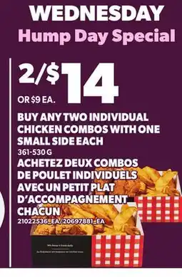 Independent City Market BUY ANY TWO INDIVIDUAL CHICKEN COMBOS WITH ONE SMALL SIDE EACH offer