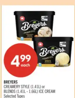 Shoppers Drug Mart BREYERS CREAMERY STYLE (1.41L) or BLENDS (1.41L - 1.66L) ICE CREAM offer