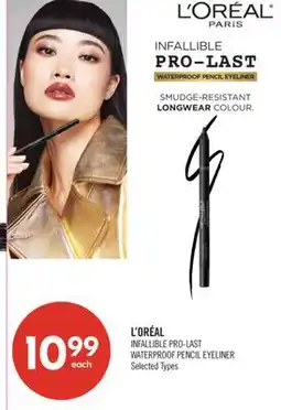 Shoppers Drug Mart L'Oréal Infallible Pro-Last Waterproof Pencil Eyeliner offer
