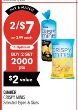 Shoppers Drug Mart QUAKER CRISPY MINIS offer